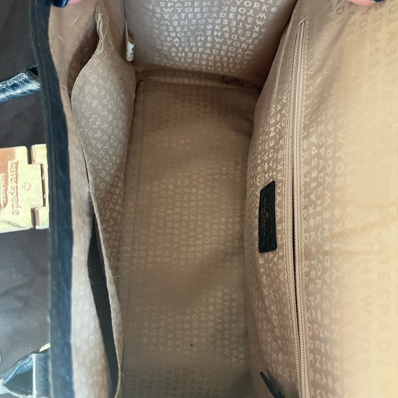 $498 Kate Spade Orchard Valley Sinclair Croc Leather Shoulder Bag NAVY BLUE - Picture 4 of 4